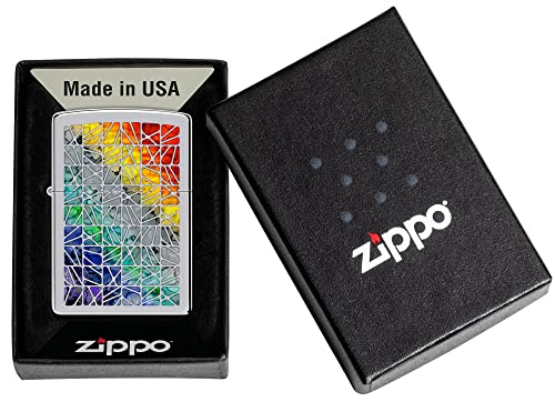 Zippo Mosaic Art Windproof Lighter, Striking Design, Durable Build