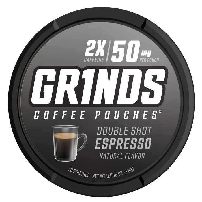 Grinds Espresso Tobacco-Free Nicotine Pouches 18-Count Wholesale Pack