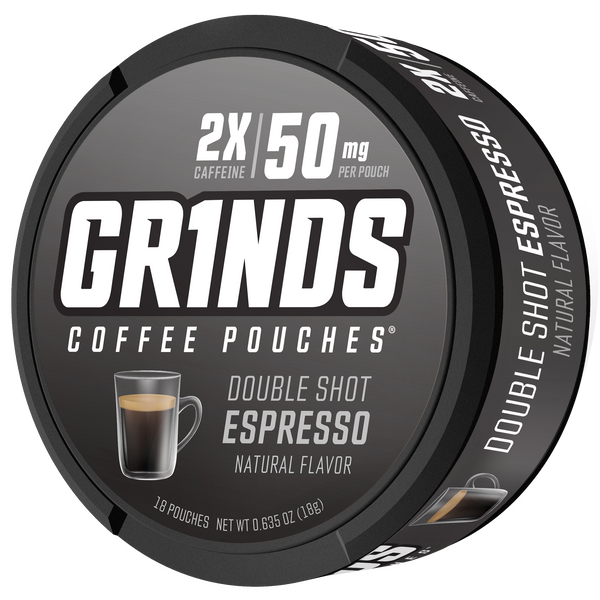 Grinds Espresso Tobacco-Free Nicotine Pouches 18-Count Wholesale Pack