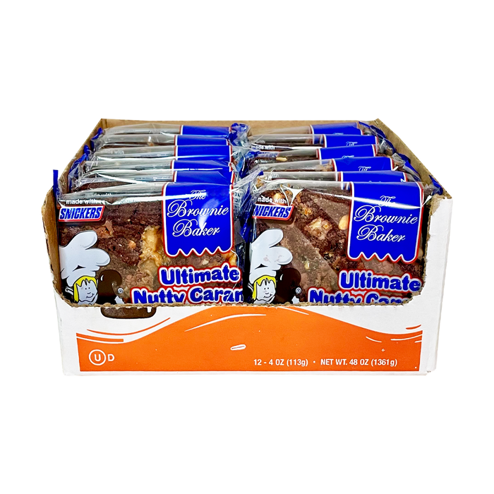 The Brownie Baker Caramel Snickers Brownies 12-Pack Wholesale