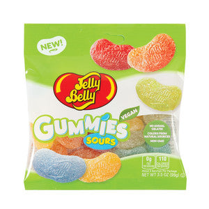 Jelly Belly Gummy Sours, Assorted Sour Fruit Flavors, 3.5 Ounce Bag