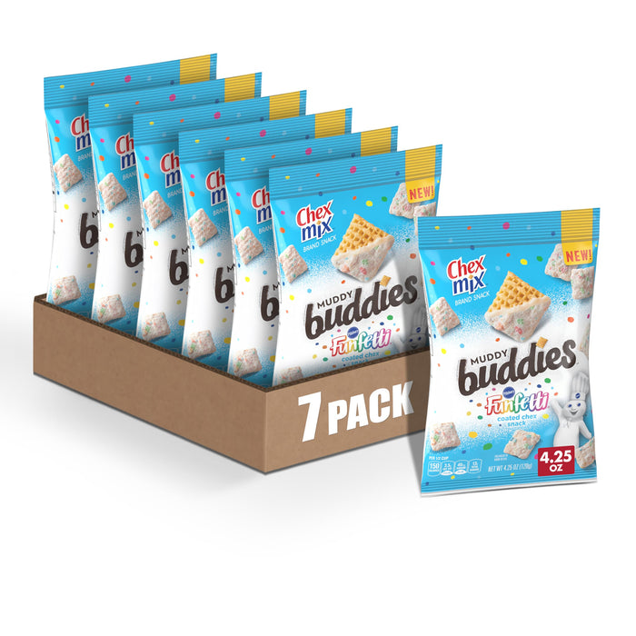 Chex Mix Muddy Buddies Funfetti 4.25oz 7-Pack Wholesale