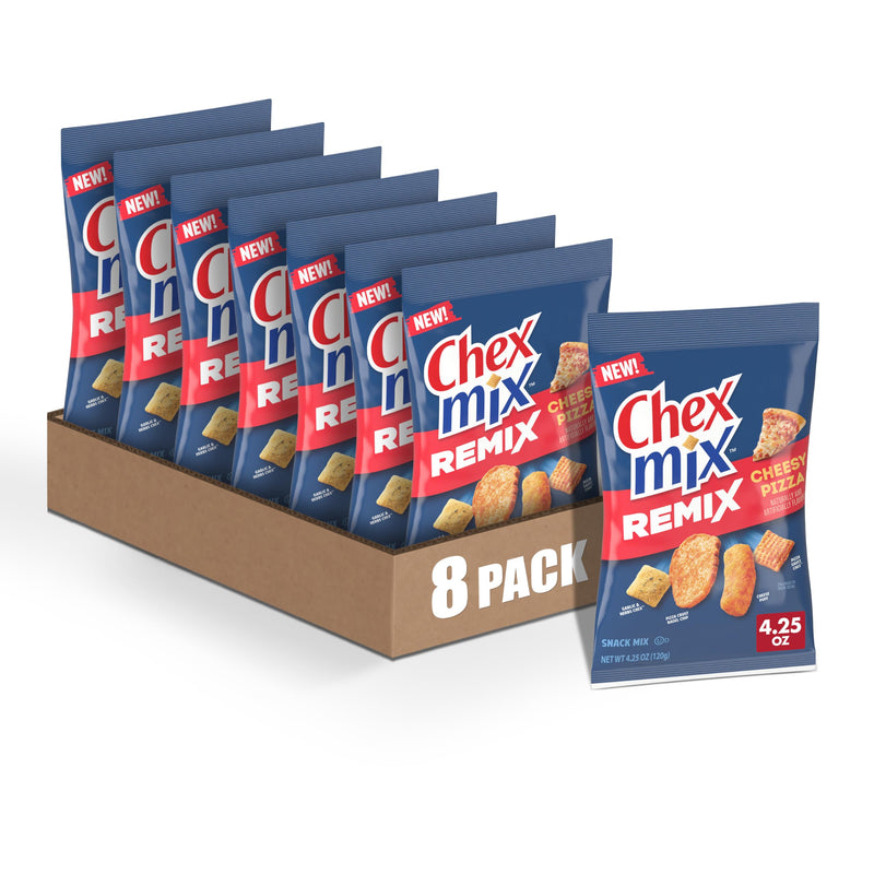 Chex Mix Cheesy Pizza Snack Mix, 4.25 OZ (Pack of 8)
