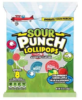 Sour Punch Lollipops 4.75 oz 12-Pack Wholesale