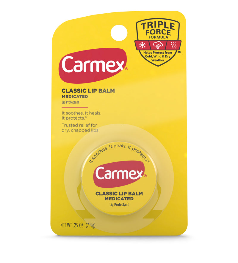 Carmex Lip Balm Jar, Medicated Formula, Moisturizing Protection, 0.25 oz (Pack of 1)