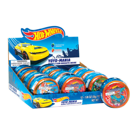 Hot Wheels Gum Filled Yo-Yo, 1.06 oz (Pack of 12)