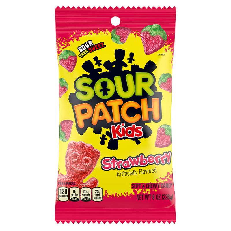 Sour Patch Kids Strawberry Sweet & Sour Candy - 8 Ounce Bag