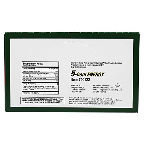 5 Hour Energy Hour Extra Watermelon 1.93 oz (Pack of 12)