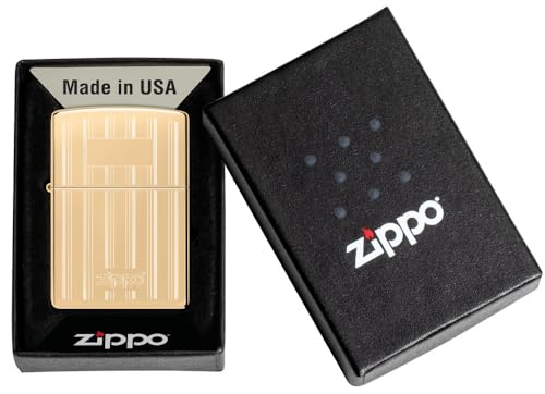 Zippo High Polish Brass Pocket Lighter - Simple Elegance