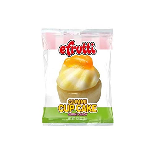 E.frutti Gummi Cupcakes, Mini Gummy Treats, Assorted Flavors, 0.28 oz Each, Bulk Pack of 60