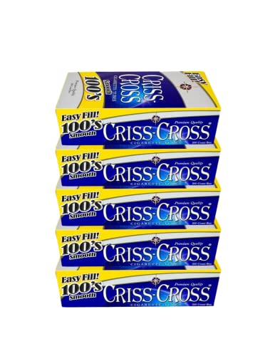 Criss Cross Blue Cigarette Tubes 200 Count Per Box Blue, King Size