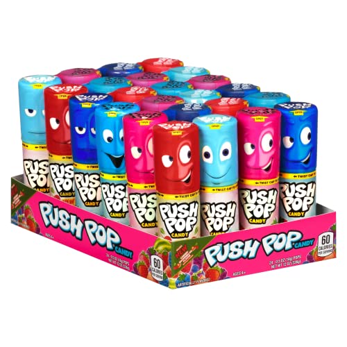 Push Pops Assorted Candy Flavors 24-Count Wholesale Box