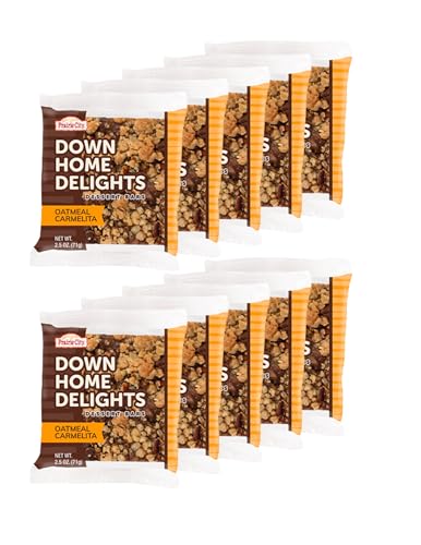 Prairie City Bakery Down Home Delights Individually Wrapped 2.5 oz Snack Cakes Pack of 10 (Oatmeal Carmelita)