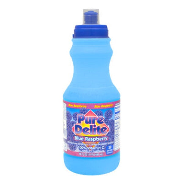 Pure Delite Bl Rasp Y Bottle 16 oz 24 Per Case