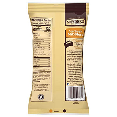 Snyder's of Hanover Pretzels Pretzels 3.5 Oz Pack, Sourdough Nibblers, 28 Ounce, (Pack of 8)