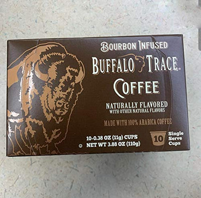 Buffalo Trace Bourbon Flavored medium roast Coffee for Single Serve Coffee Makers (10 Count)