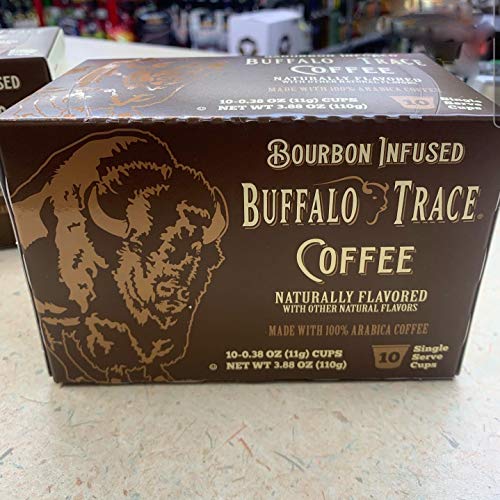 Buffalo Trace Bourbon Flavored medium roast Coffee for Single Serve Coffee Makers (10 Count)