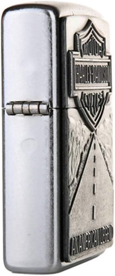 Zippo Harley Davidson Shield and American Legend Emblem Street Chrome Pocket Lighter Z-20229