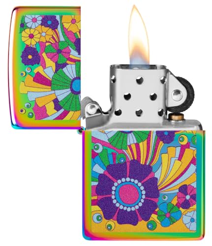 Zippo Vintage Flowers Design Multi-Color Pocket Lighter
