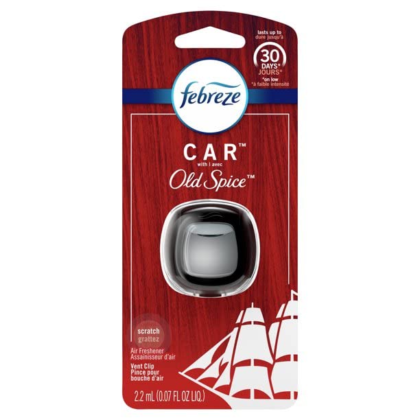 Febreze Auto Air Freshener Vent Clip for Car - Old Spice Scented (Old Spice Original, 8 Vent Clips)