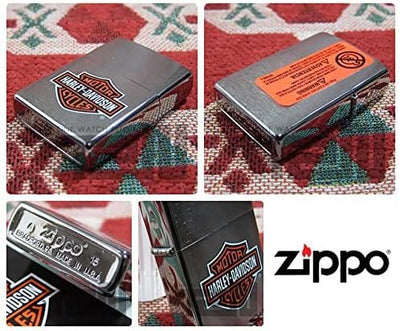 Zippo Classic Lighter Model 200Hd H252 Harley-Davidson Logo Brushed Chrome