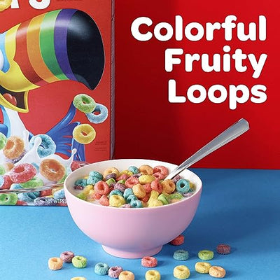Kellogg’s Froot Loops Breakfast Cereal, Kids Cereal, Family Breakfast, Original, 8.9oz Box (1 Box)