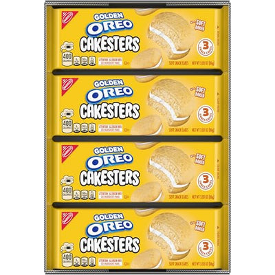OREO Golden Cakesters Soft Snack Cakes, 8-3.03 oz Snack Packs