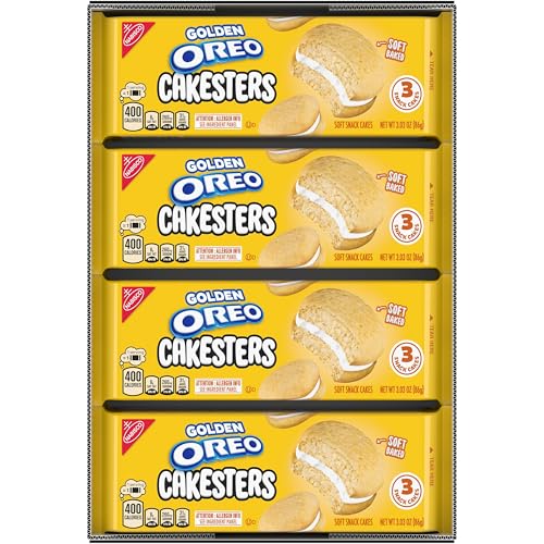 OREO Golden Cakesters Soft Snack Cakes, 8-3.03 oz Snack Packs