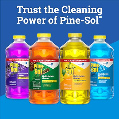 Pine-Sol Multi-Surface Cleaner, CloroxPro, 2x Concentrated Formula, All-Purpose Cleaner, Lemon Fresh, 80 Fl Oz