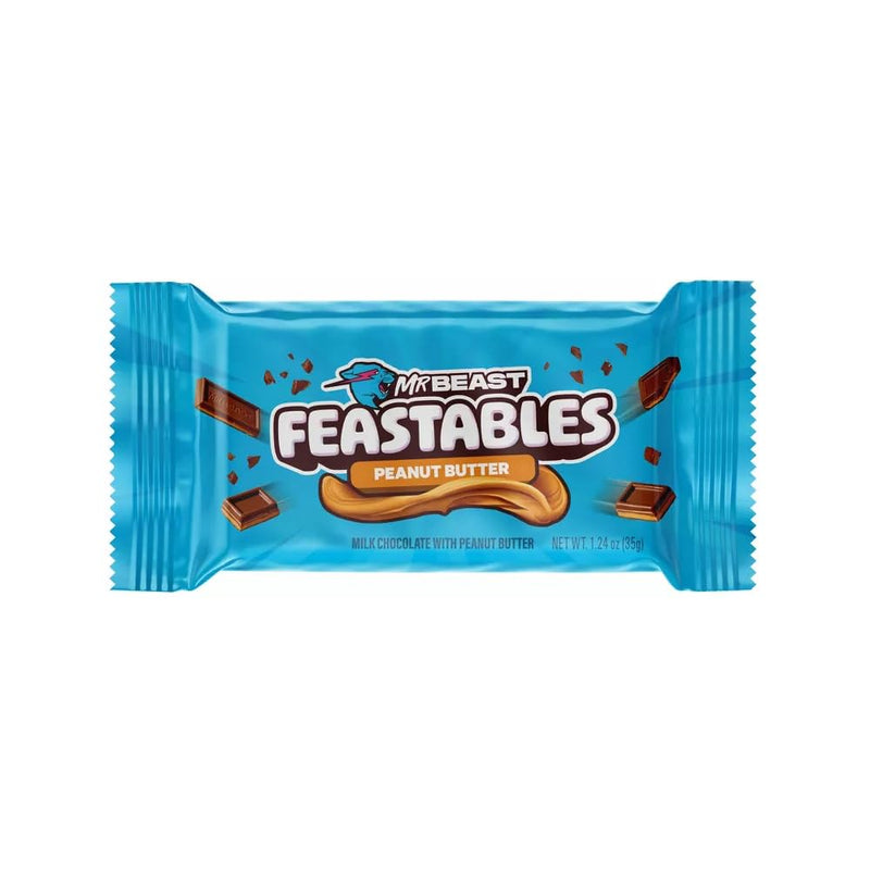 Feastables Peanut Buter Bar 1.2z 35 g 24 Per Box