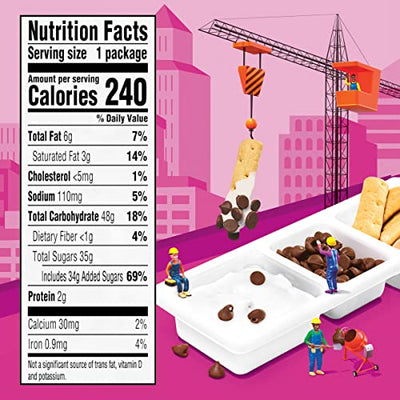 Lunchables S'mores Dippers Snack Pack with Honey Graham Sticks (Milk Chocolate Chips & Marshmallow Creme, 12 ct Pack, 2.3 oz Trays)