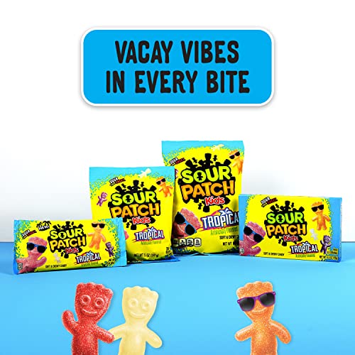 SOUR PATCH KIDS Tropical Soft & Chewy Candy 8 oz Bags (Pack of 12)