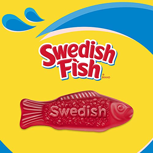 Swedish Fish Soft & Chewy Red Fruit Flavored Candy 8-Ounce 12-Count Wholesale Pack