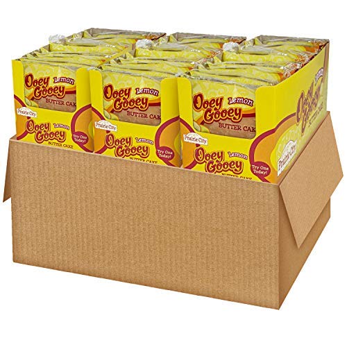 Prairie City Bakery Lemon Ooey Gooey Butter Cake, 3 Boxes, 30 Individually Wrapped Cakes