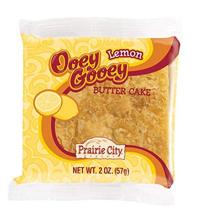 Prairie City Bakery Lemon Ooey Gooey Butter Cake, 3 Boxes, 30 Individually Wrapped Cakes