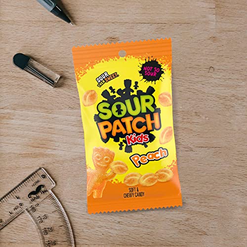 Sour Patch Kids Peach Soft and Chewy Candy 8.07oz Bags 12-Pack Wholesale