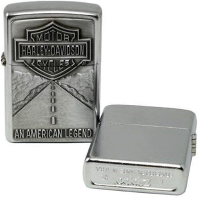 Zippo Harley Davidson Shield and American Legend Emblem Street Chrome Pocket Lighter Z-20229