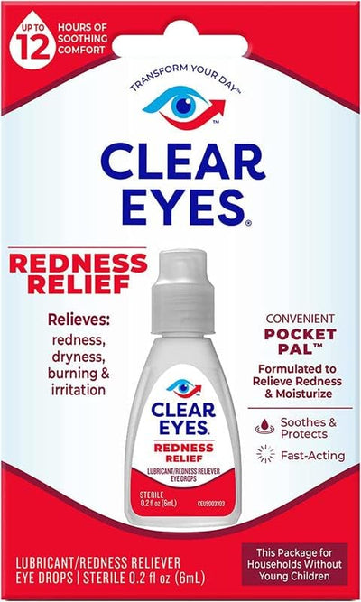 Clear Eyes Redness Relief Sterile Eye Drops - 0.2 Ounce Bottle