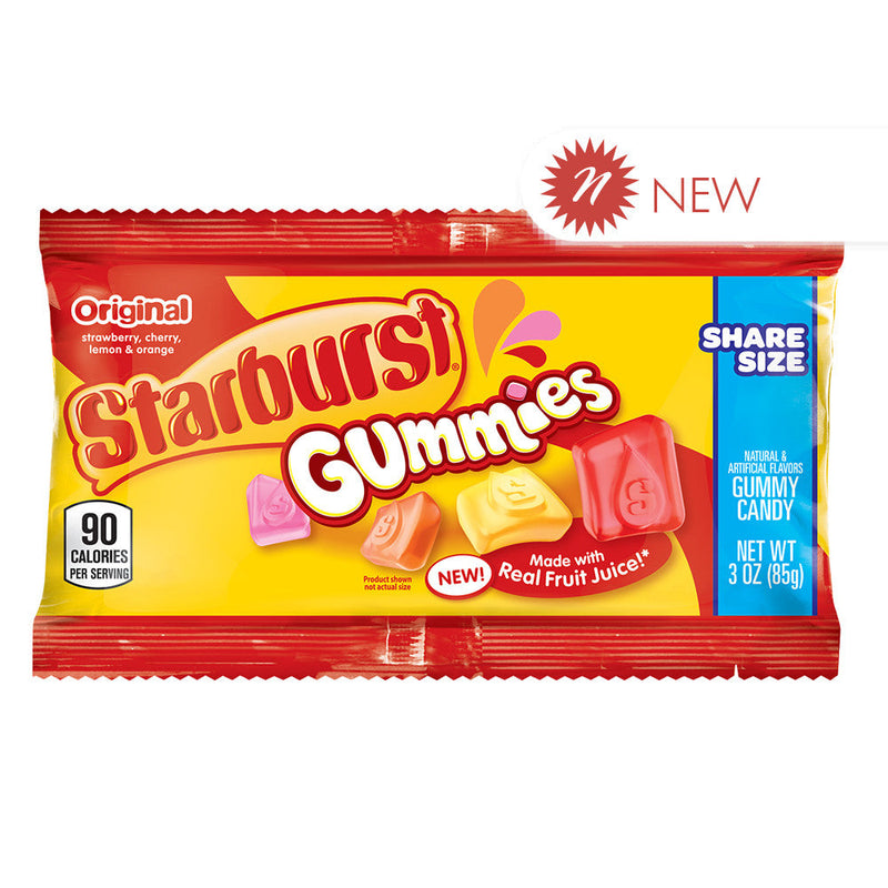 Starburst Gummies King Size, Juicy Fruit Flavored Snack, 3 oz (Pack of 15)