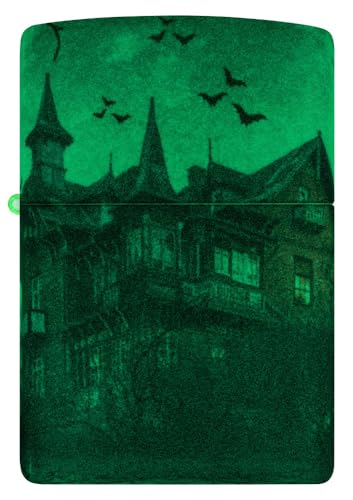 Zippo Spooky Horror House Glow in The Dark Matte Pocket Lighter
