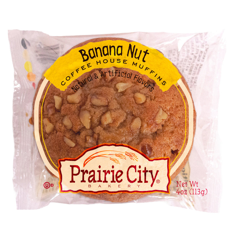 Prairie City Bakery Muffin Banana Coffee House Individual Wrapped (Pack of 48)