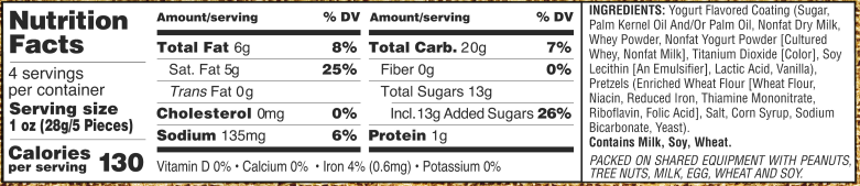 Gurley's Golden Recipe Yogurt Covered Pretzels 3.75 oz