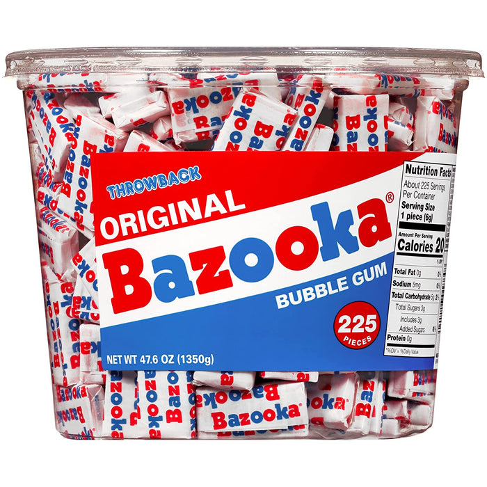 Bazooka Bubble Gum Tub 225ct 225 225 Per Tub