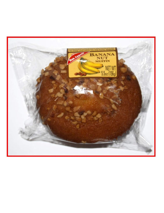 Bon Appetit Banana Nut Muffins 5oz Wholesale 8-Count Packs