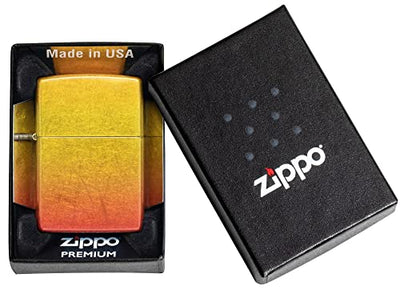 Zippo Ombre Orange Windproof Lighter, Vibrant Fade Design