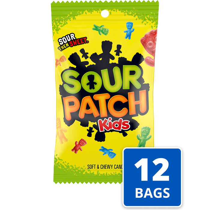 Sour Patch Kids Chewy Candy 8oz 12-Pack Peg Bags Wholesale
