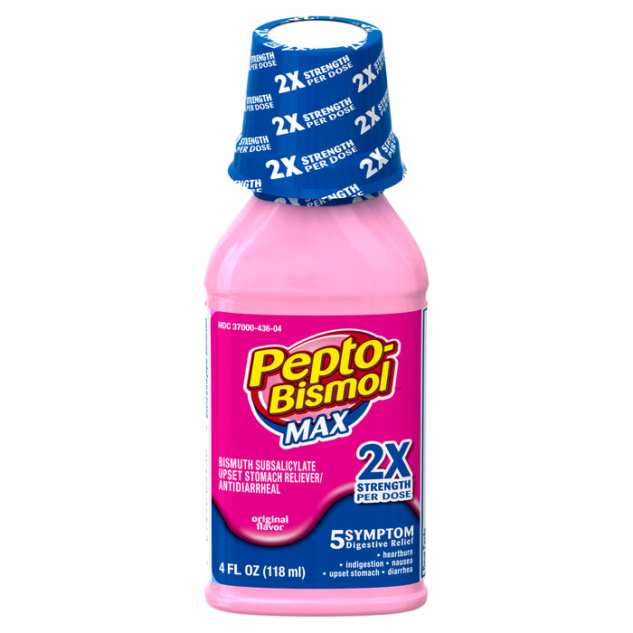 Pepto-Bismol Liquid Digestive Relief Original Formula 4 Fl Oz Wholesale Bottle