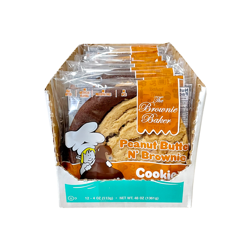 Bbaker Cookie Pbtr Brownie 4 oz 12 Per Case