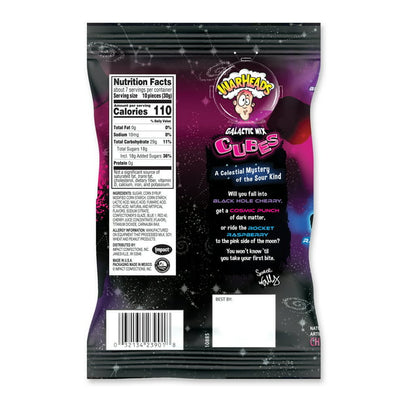 Warheads Galactic Cubes, Sour Gummy Candy, Intense Flavor, 7.25 oz Bag