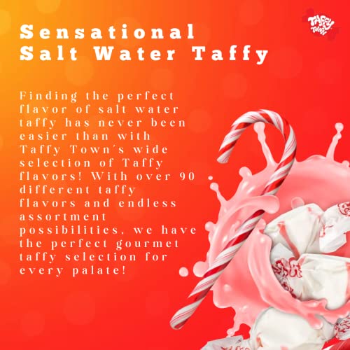 Taffy Town Saltwater Taffy, Raspberry Flavor, 2.5 lb Bulk Bags (Pack of 8)